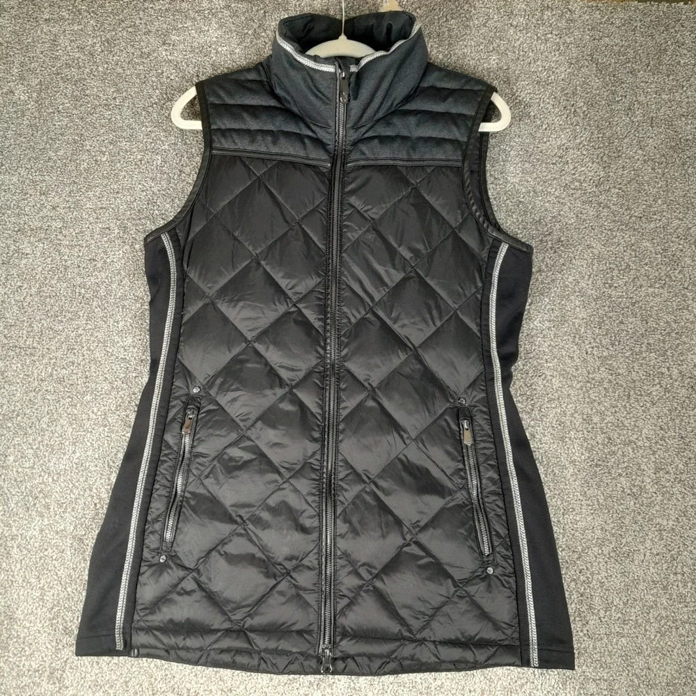 Alp-n-Rock Down Puffer Vest Womens Large Black‎ Quilted Full Zip